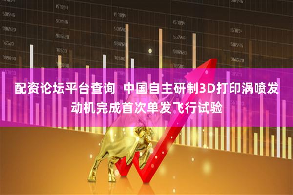 配资论坛平台查询  中国自主研制3D打印涡喷发动机完成首次单发飞行试验