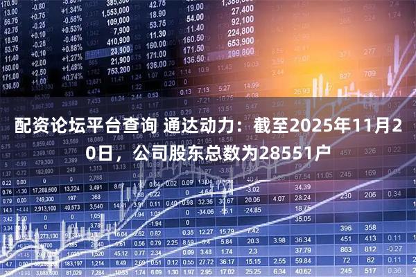 配资论坛平台查询 通达动力：截至2025年11月20日，公司股东总数为28551户