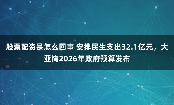 股票配资是怎么回事 安排民生支出32.1亿元，大亚湾2026年政府预算发布